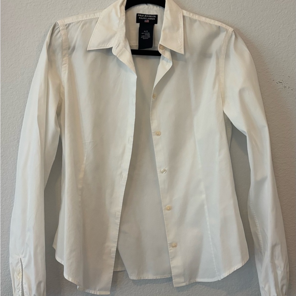 Polo by Ralph Lauren Women’s White Button Front Dress Shirt